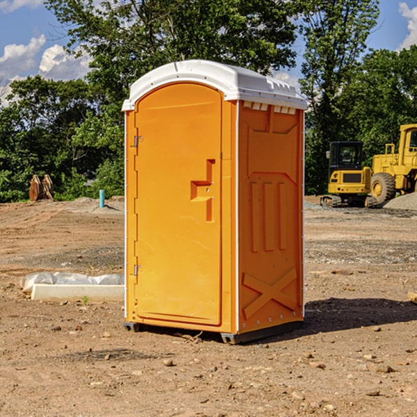 how often are the porta potties cleaned and serviced during a rental period in Guffey CO